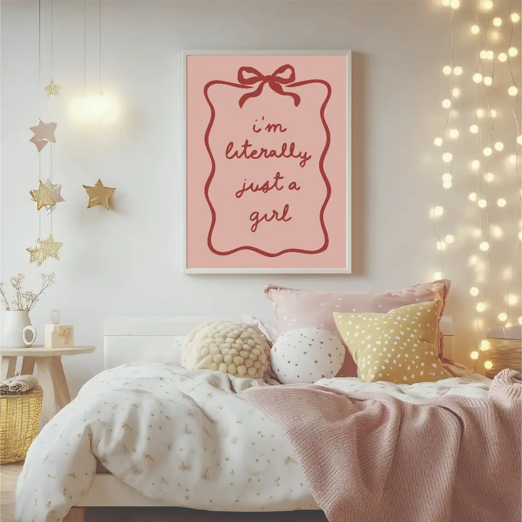 Just a Girl – Feminine Quote Print