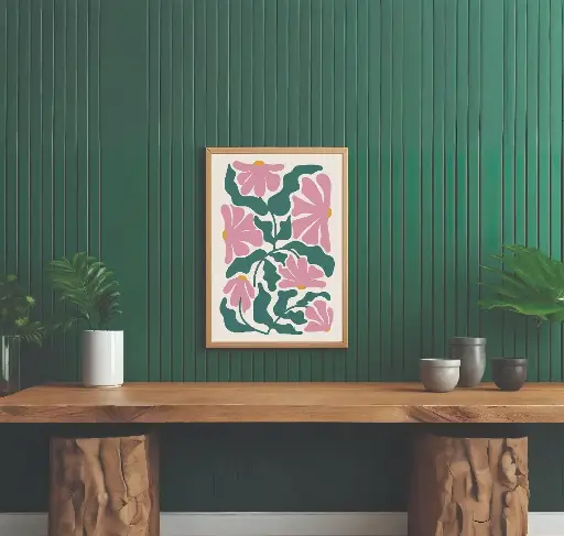 Blush Bloom – Abstract Floral Art Print